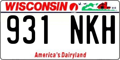 WI license plate 931NKH