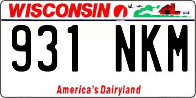 WI license plate 931NKM