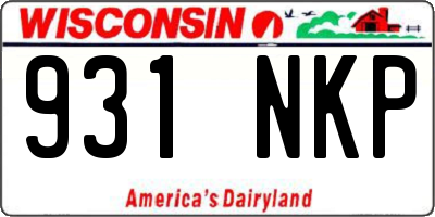 WI license plate 931NKP