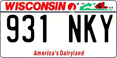 WI license plate 931NKY