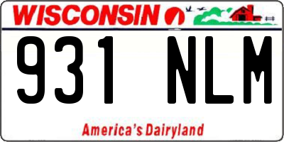 WI license plate 931NLM