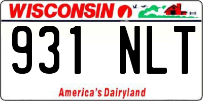 WI license plate 931NLT