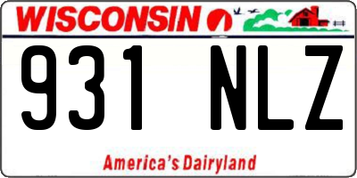 WI license plate 931NLZ
