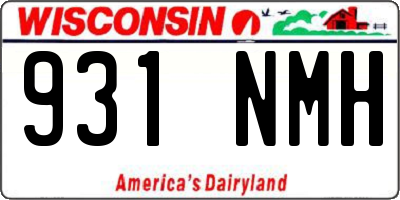 WI license plate 931NMH