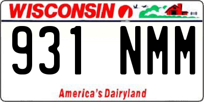 WI license plate 931NMM