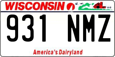 WI license plate 931NMZ