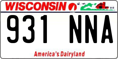 WI license plate 931NNA