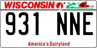 WI license plate 931NNE