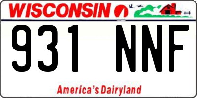 WI license plate 931NNF