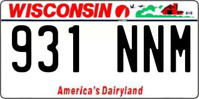 WI license plate 931NNM