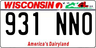 WI license plate 931NNO