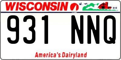 WI license plate 931NNQ