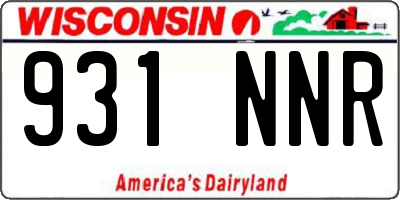 WI license plate 931NNR