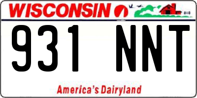 WI license plate 931NNT