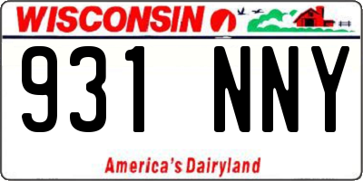 WI license plate 931NNY
