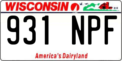 WI license plate 931NPF