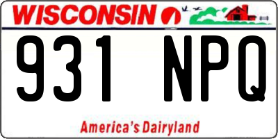WI license plate 931NPQ