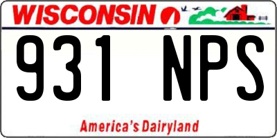 WI license plate 931NPS