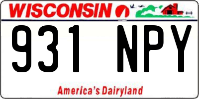 WI license plate 931NPY