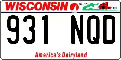 WI license plate 931NQD