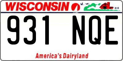WI license plate 931NQE