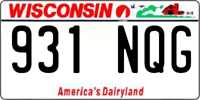 WI license plate 931NQG