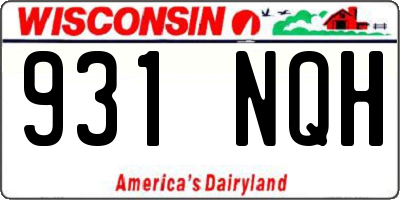 WI license plate 931NQH