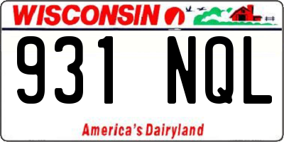 WI license plate 931NQL