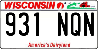 WI license plate 931NQN