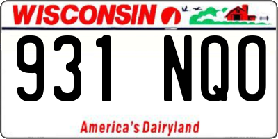 WI license plate 931NQO