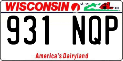 WI license plate 931NQP