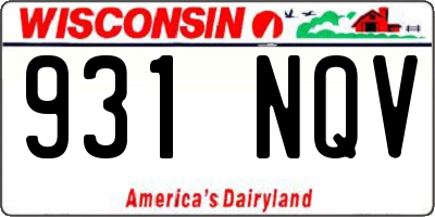 WI license plate 931NQV