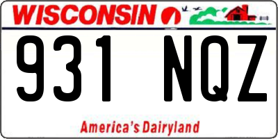 WI license plate 931NQZ