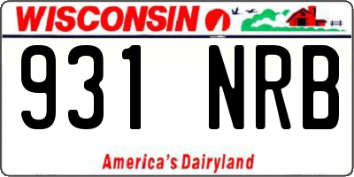 WI license plate 931NRB