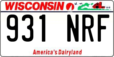 WI license plate 931NRF