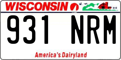 WI license plate 931NRM