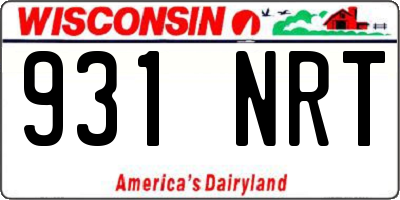 WI license plate 931NRT