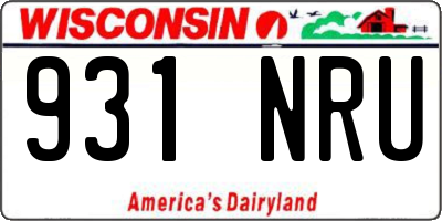 WI license plate 931NRU