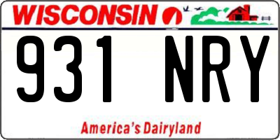 WI license plate 931NRY