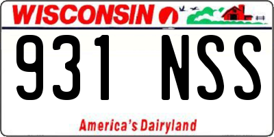 WI license plate 931NSS