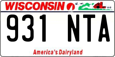 WI license plate 931NTA
