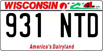 WI license plate 931NTD