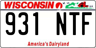 WI license plate 931NTF