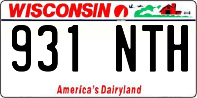 WI license plate 931NTH