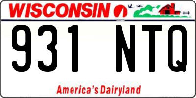 WI license plate 931NTQ