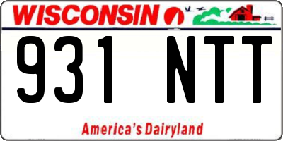 WI license plate 931NTT
