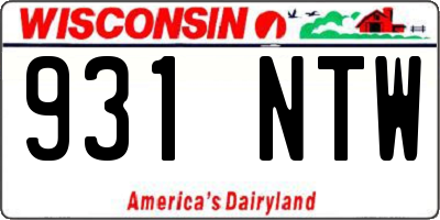 WI license plate 931NTW