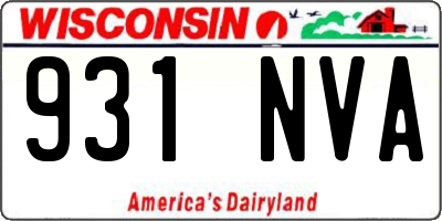 WI license plate 931NVA