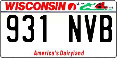 WI license plate 931NVB