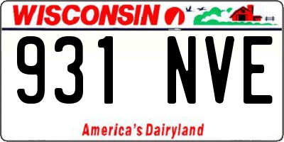 WI license plate 931NVE